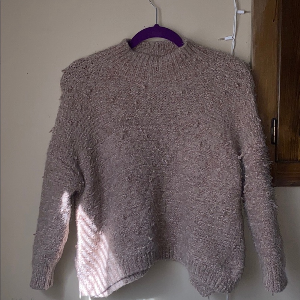 cropped turtle neck sweater